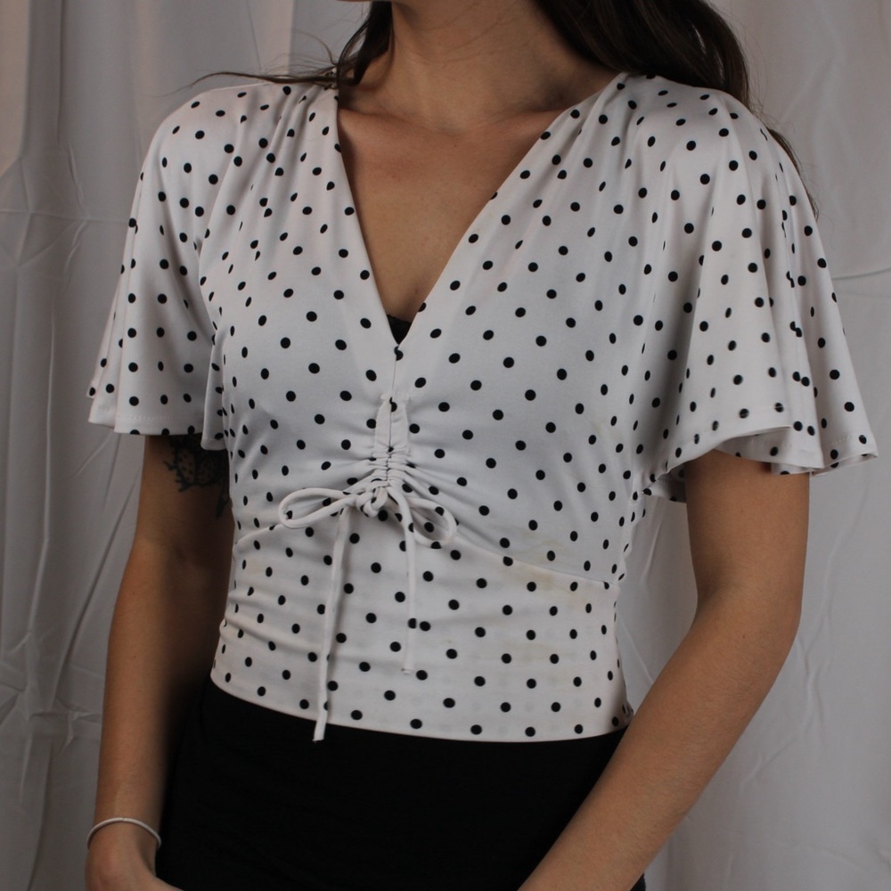 Polka dot crop top